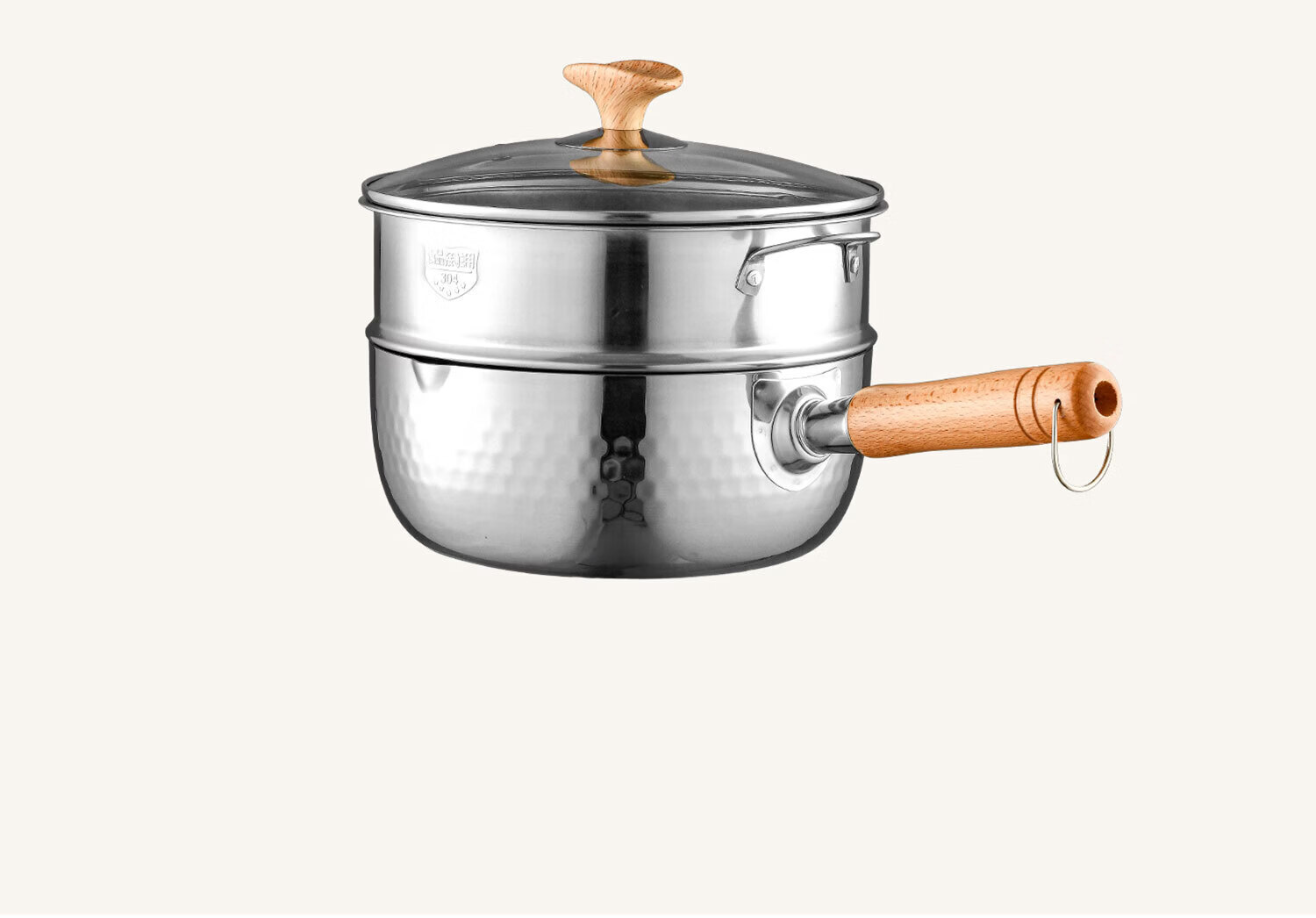 Jingyan Stainless Steel Snow Flat Pot Small Induction Cooker Pot for One Person Household Cooking Noodle Pot Milk Heating Non-stick Baby Food Pot Milk Pan 37