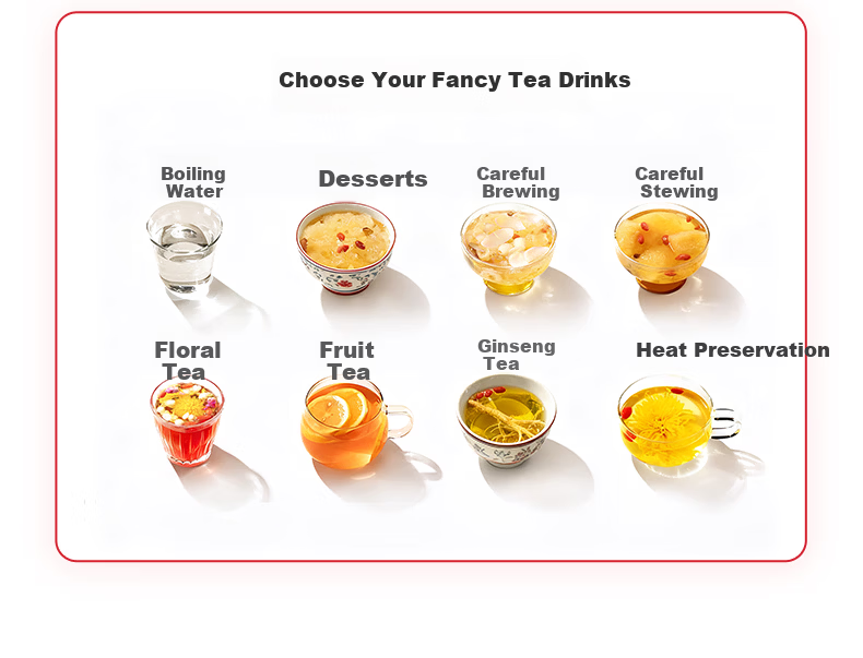 Coca-Cola 1.2L Automatic Health Pot Electric Kettle Tea Maker 24-Hour Constant Temperature Flower Tea Kettle A-YS02GW 13