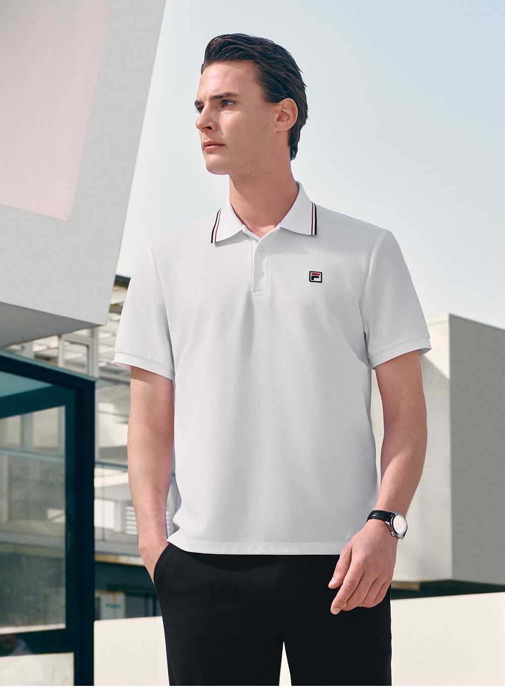 FILA Official Men's Knitted Short Sleeve Polo Shirt 2026 Summer Casual Comfortable Cooling Top 13