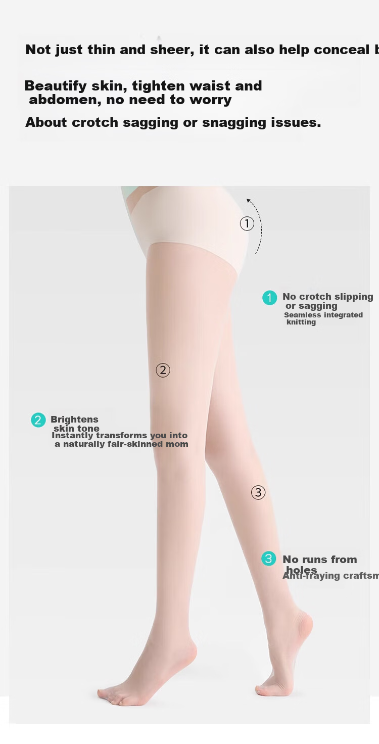 JOAE Women's 0D Ultra-Thin Summer Sheer Mint Green Mambo Skin-Enhancing Pantyhose Anti-Snag Sunscreen Bare-Leg Effect 11