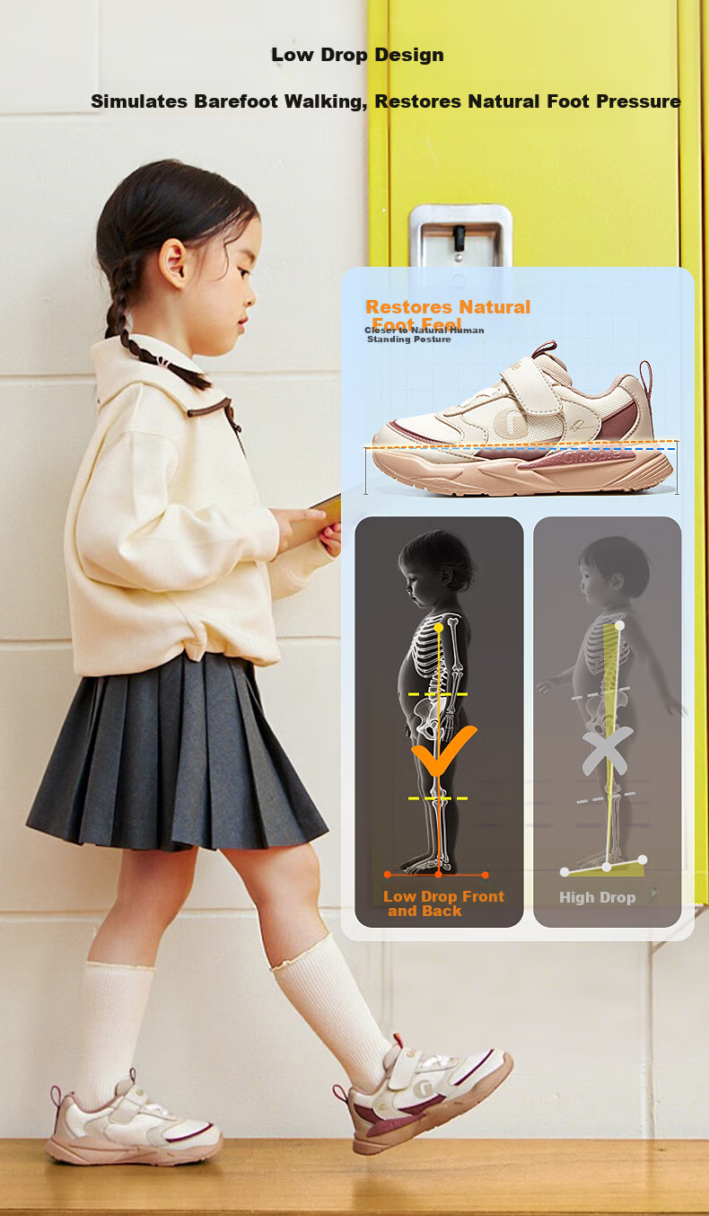 Ginoble Kids' Walking Shoes 2025 Spring Autumn Boys Girls Functional Shoes Breathable All-match Infant Toddler Shoes GW1803 Blue Night 5