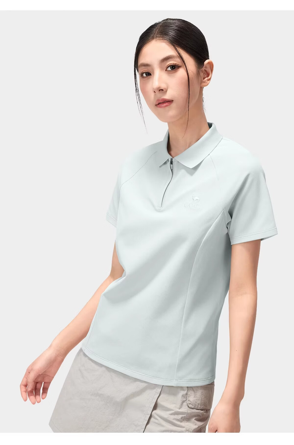 CAMEL [Toray Fabric] Outdoor Quick-Dry T-Shirt Men 2026 Spring Summer Short Sleeve Wrinkle-Resistant Sports Sun Protection Polo Shirt Women 8095 30