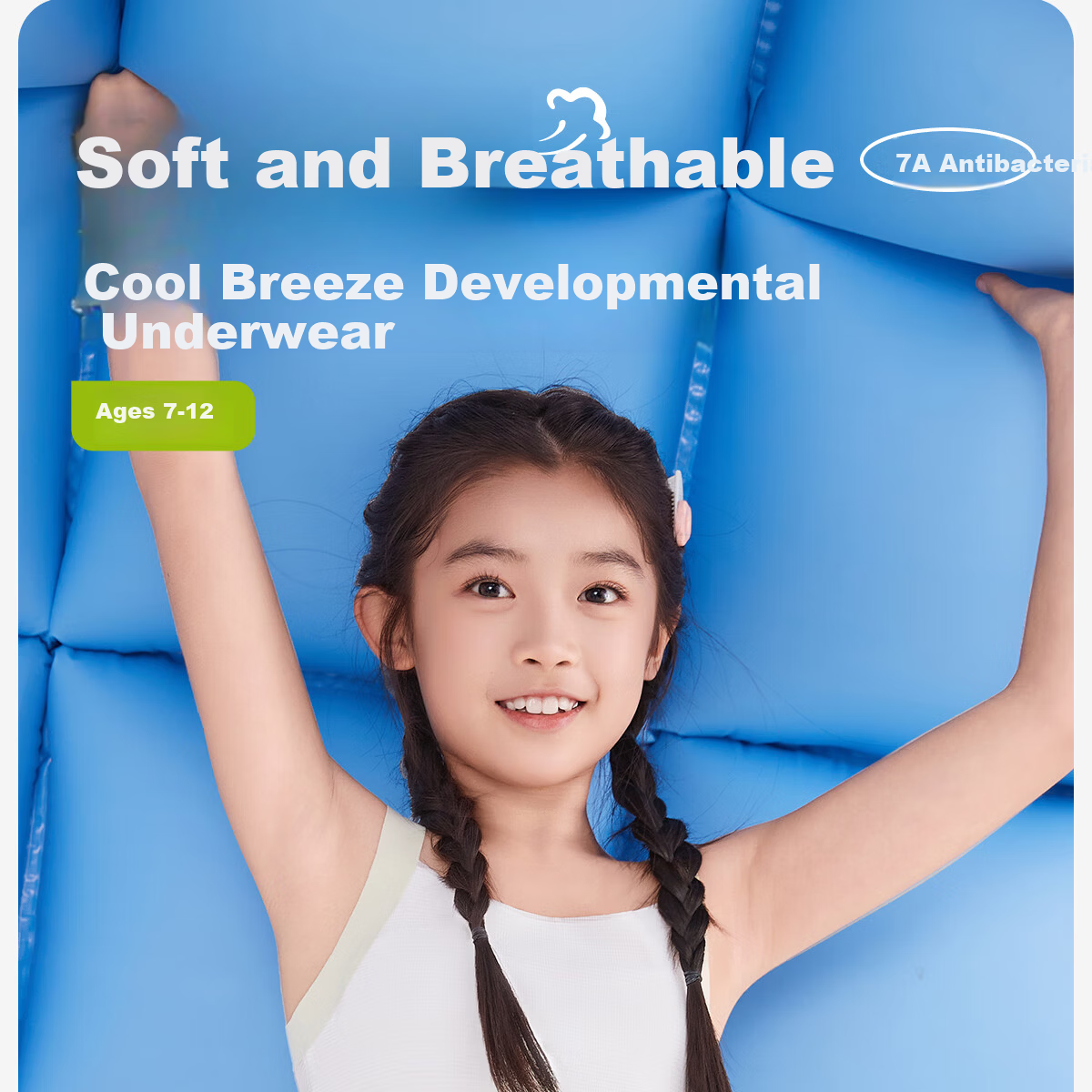 COCO SMART Children's Underwear 6-12 Years Old Elementary School Girls Thin Breathable Seamless Girls' Vest Stage One Development Bra 2