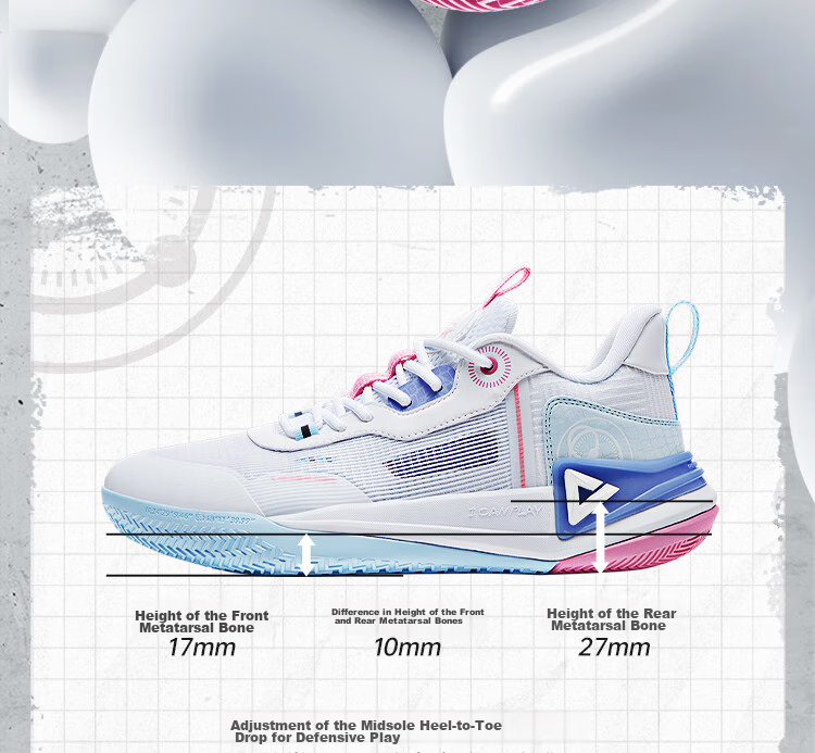 PEAK Taiji Youxia 2.0 Basketball Shoes for Men, Comfortable Shock Absorption, Practical Competition Sneakers, Sports Shoes for Men DA410027 12