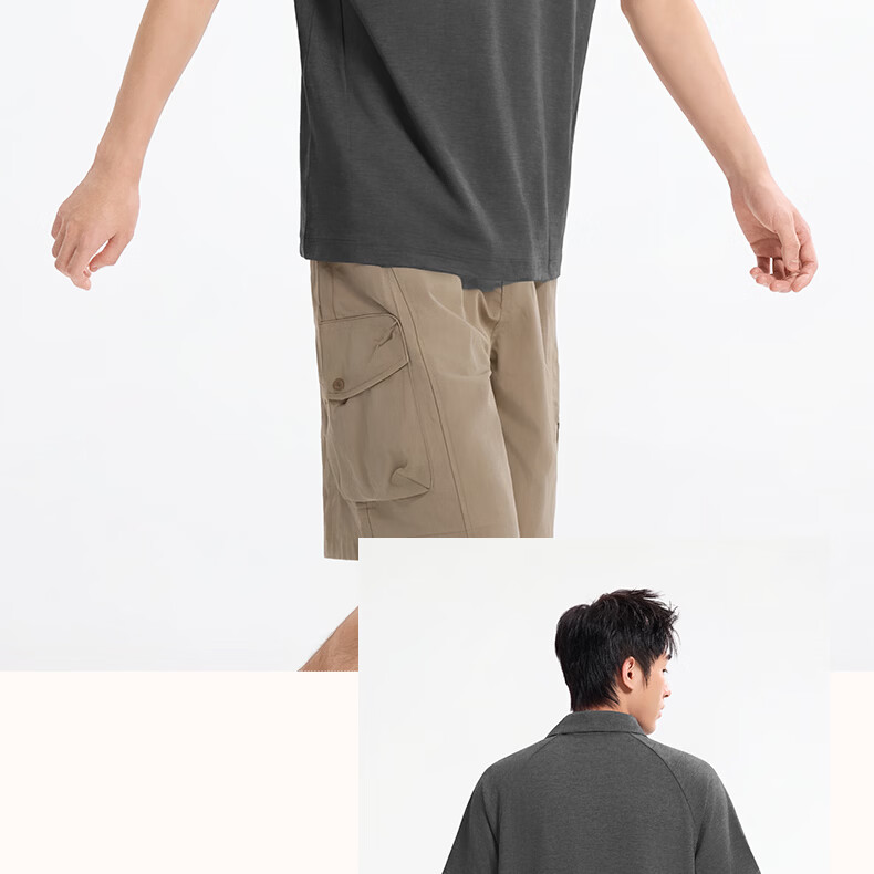 361° Men's Spring Summer Sports Polo Shirt Outdoor Quick-Dry Antibacterial Loose Short Sleeve Top 652623101-1 16