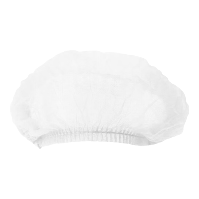 Maozheng Disposable Head Cover Cap, Chef Work Hat, Dustproof And Stainproof Head Cover, Workshop Mesh Hat, Oil-Proof Non-Woven Strip Hat, White, 100 Pieces