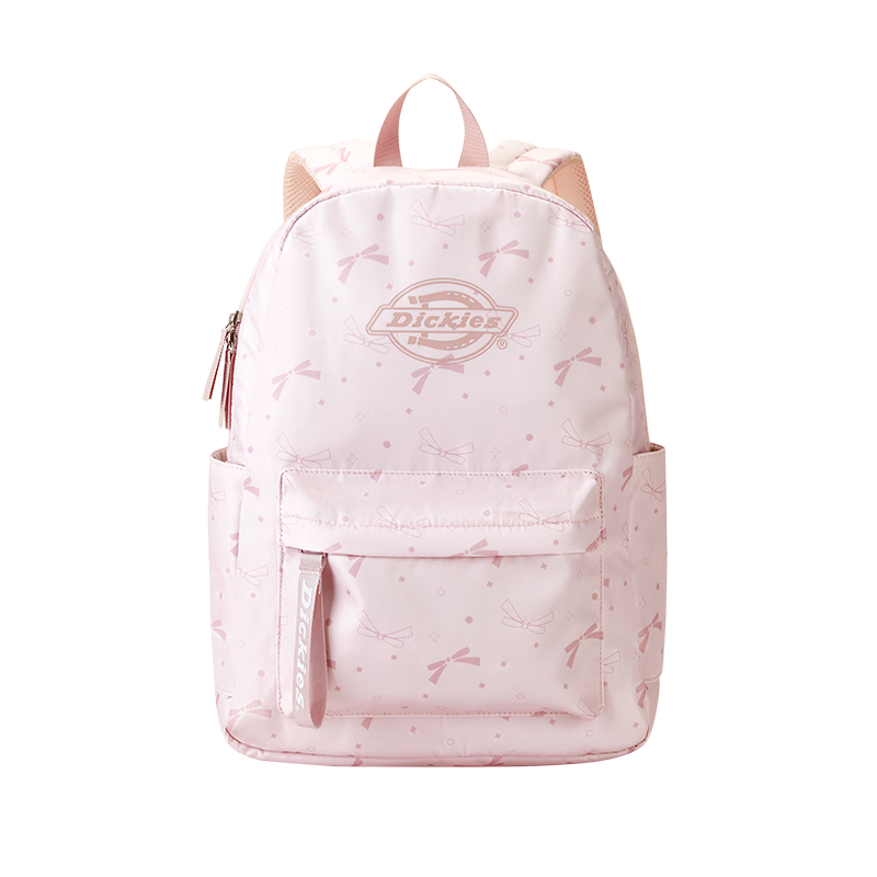 Dickies Large Capacity Backpack for College Students, Girls, High School, Sports, School, Travel, Outdoor, Pink with Bow