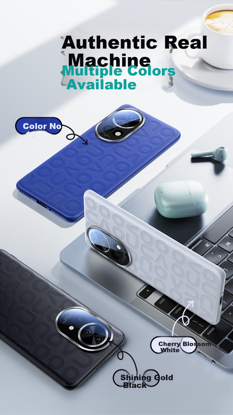 Tianjue Huawei nova13pro Case Luxury Genuine Leather Full Coverage Ultra-Thin Shockproof Soft Silicone Heat Dissipation New Men Women 4