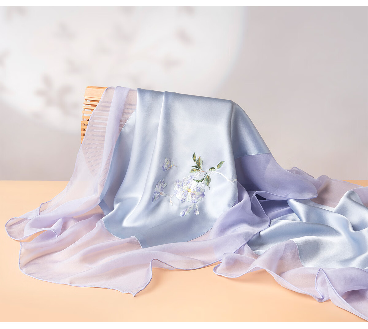 Zhijinlou 100% Mulberry Silk Scarf Non-Heritage Handmade Su Embroidery Genuine Silk Long Hangzhou Silk Shawl Birthday Gift 8