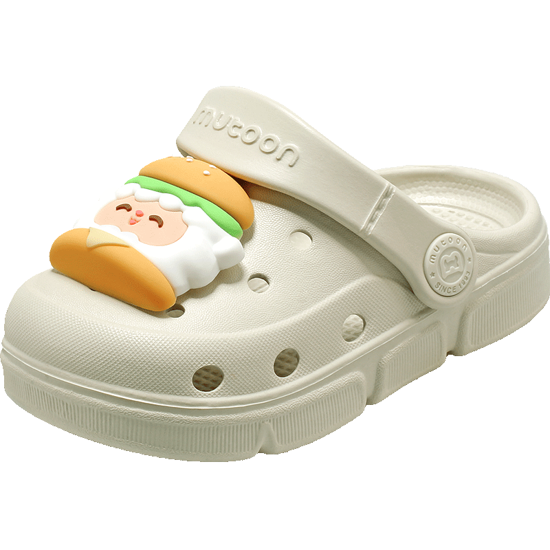 Mutong Children's Slippers 26 Summer Boys Baby Clog Essential Oil Protection Cartoon Infant Sandals Girls Hamburger Rice 170