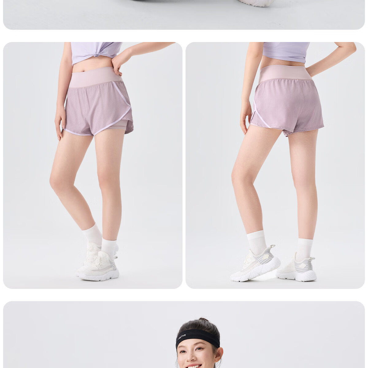 361° Women's Sports Shorts Summer New Anti-Exposure Yoga Fake Two-Piece Fitness Running Shorts 20