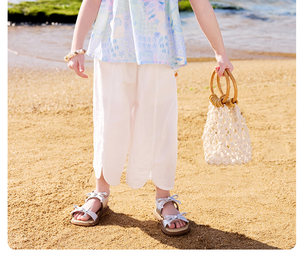 Betis Girls' Printed Two-Piece Set 2026 Summer Floral Casual Outfit Children's Camisole and Cropped Pants Baby Set 22