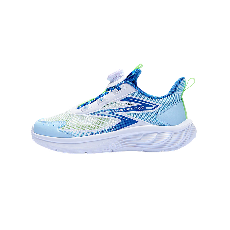 361° Kids Sports Shoes Summer 2026 Boys and Girls Breathable Lightweight Cushioned Running Shoes Blue Size 31