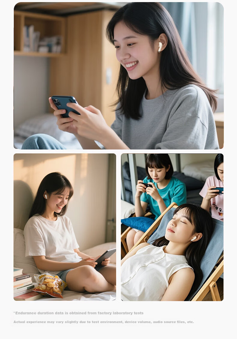 MICROKIA 2026 Latest Bluetooth Earbuds Top 1 Non-In-Ear Long Battery Life Gaming Music Semi-In-Ear Compatible with Xiaomi Apple Vivo Oppo 9