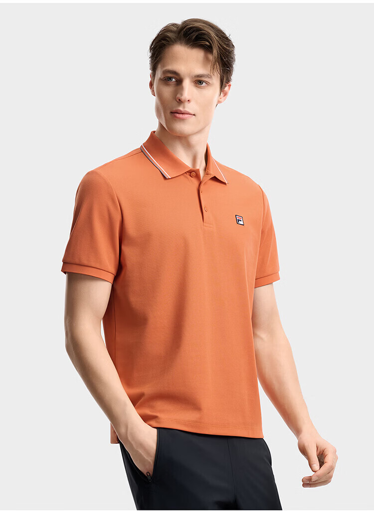 FILA Official Men's Knitted Short Sleeve Polo Shirt 2026 Summer Casual Comfortable Cooling Top 33