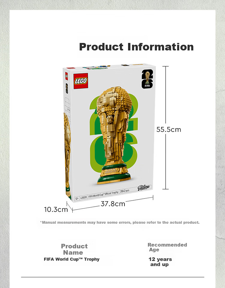 LEGO Building Blocks 43020 FIFA World Cup Trophy Kids Toy Birthday Gift for Boys and Girls 9