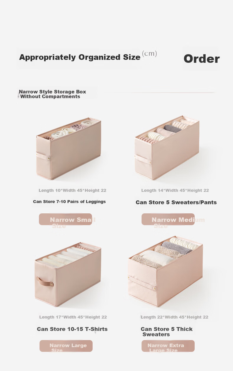 EACHY Narrow Clothes Storage Box, Fabric Zipper, Slim Gap Design, Eco-Friendly Foldable, Dust-Proof, for Student Dormitory 10