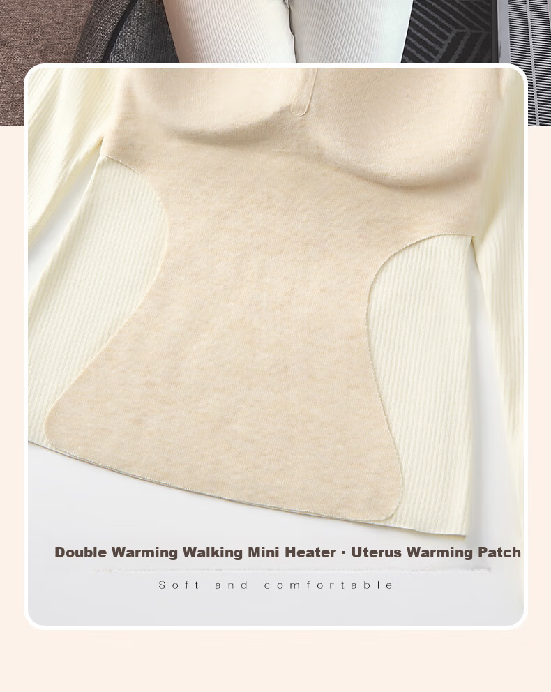 DUOQINGMAO Thermal Underwear 2025 Autumn Winter New Silk Cashmere 10A Antibacterial Slim Fit Waist Enhancing Champagne 2XL 21