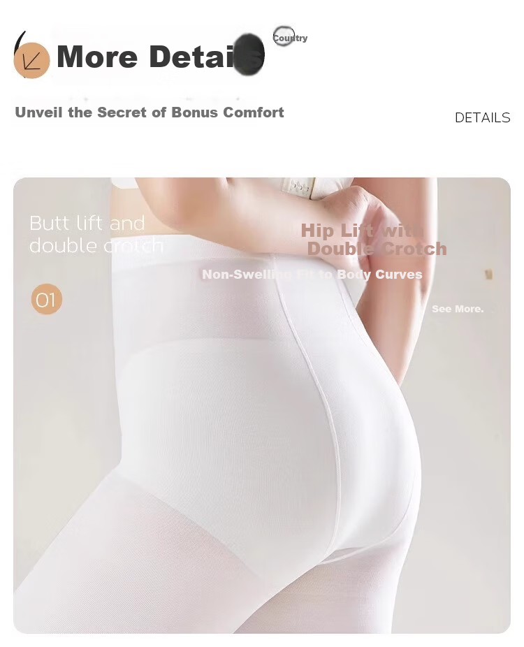 BOPRUIEY White Plus Size Tights Pantyhose Spring Summer Adult Dance Practice Stockings for Plus Size Students 18