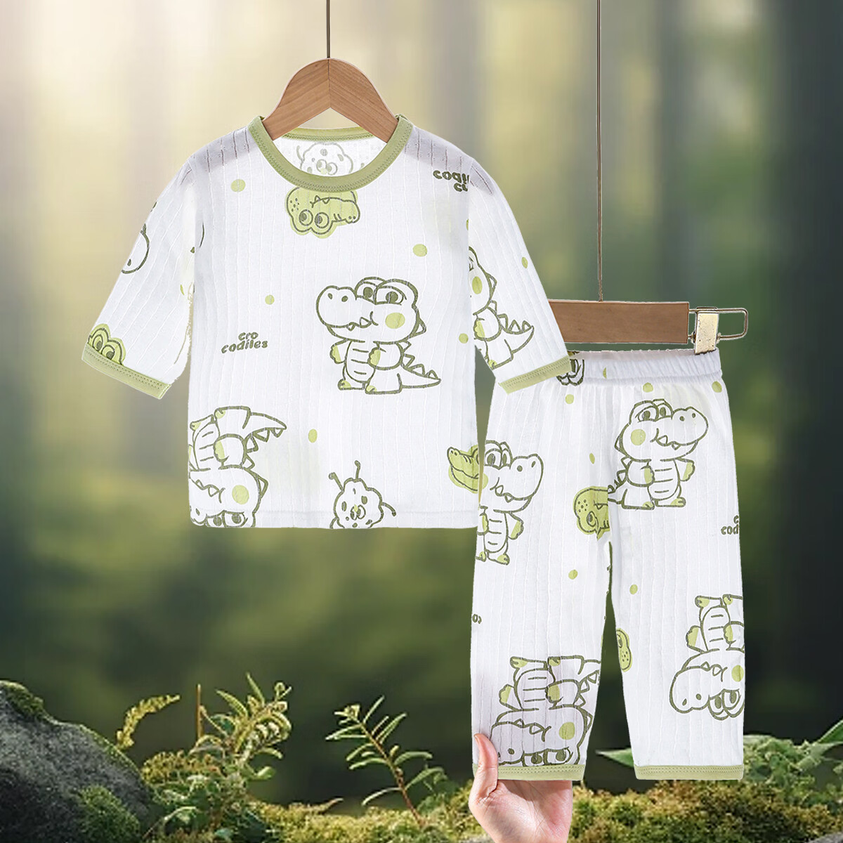 Doxilu Kids Lightweight Breathable Cotton Pajama Set Summer Sweet Pear 80