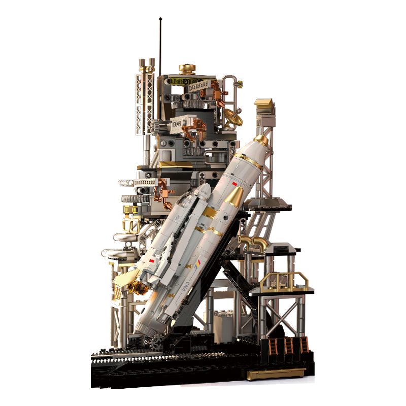 Building Block Assembly Toy for Boys Spray Rocket Space Compatible with LEGO Ages 6-12 Birthday Children's Day Gift