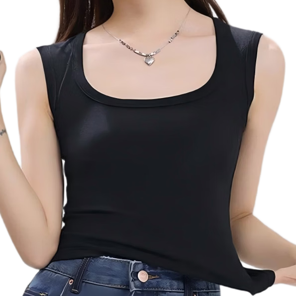 FitonTon Women's Ribbed Casual Slim Fit Tank Top, Comfortable and Versatile, Off-White + Heather Gray, Size L