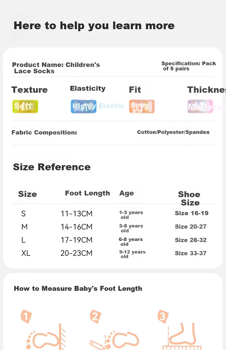 Mianqixiong Children's Socks Girls Autumn Cotton White Long Tube Cotton Socks Class A Spring and Autumn Thin Children's Socks-C65-1-3 11