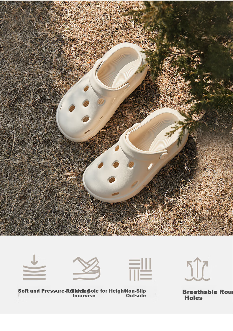 Puxi Cheese Splat Sensation Hollow Out Women's Thick Sole Sandals Beach Open Toe Slippers Outdoor Couple Reef Black Size 39-40 4