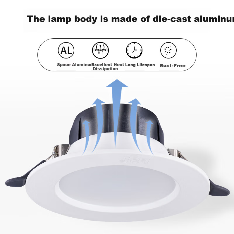 Foshan Lighting (FSL) LED Radar Motion Sensor Recessed Microwave Sensor Downlight 5.8G 5.5W Warm White (4000K)