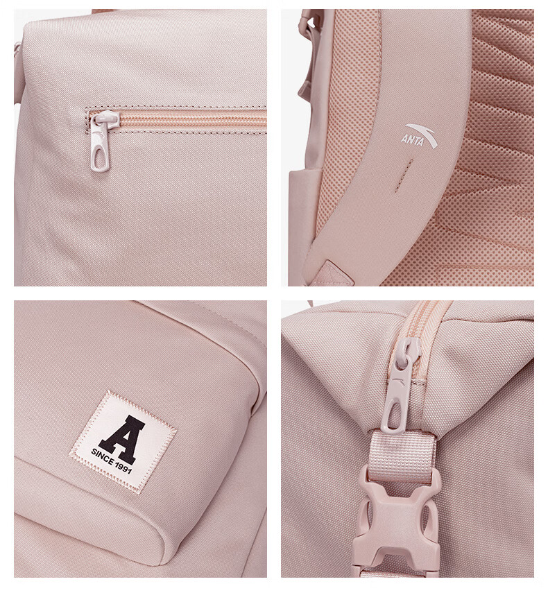 Anta Unisex Simple Large Capacity Canvas Backpack for Teens Hiking Cycling Sports School Bag 12