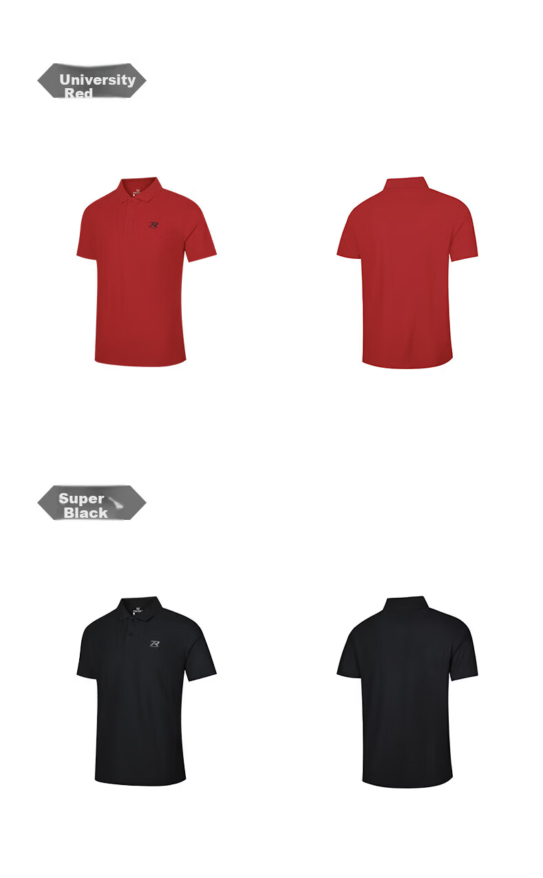 361° Men's Short Sleeve T-Shirt Spring Summer Sports Quick-Dry Running Fitness Polo Shirt 652624109H-5 42