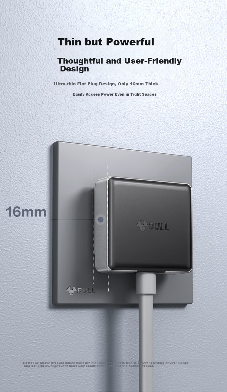 BULL 20W Gallium Nitride Fast Charging Multi-Country Socket, Global Travel Adapter Plug, Self-Contained Cord for Overseas Trips, Business Trips, And Study Abroad, Anti-Drop Multi-Outlet Plug, European Standard, American Standard, Australian Standard, British Standard 3