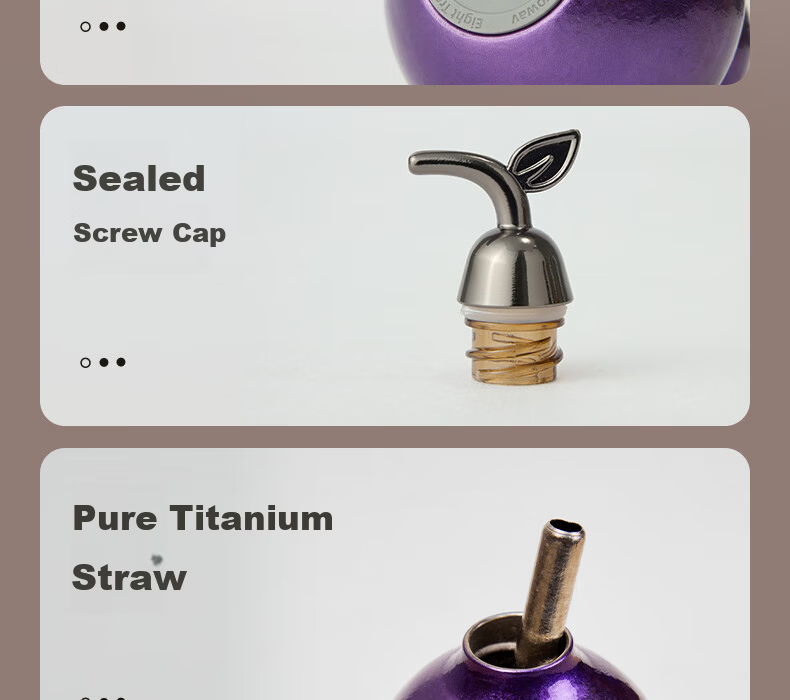 HOOMEY Pure Titanium Gourd Insulated Water Bottle Compact Cup 2025 New High-Value Outdoor Camping Birthday Gift 30