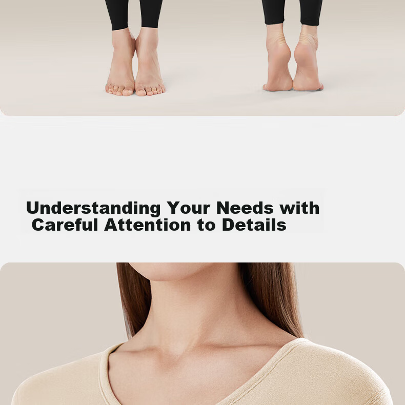 Urban Beauty Women's Seamless Thermal Underwear Set Thickened Autumn Winter Base Layer Cold Resistant 18