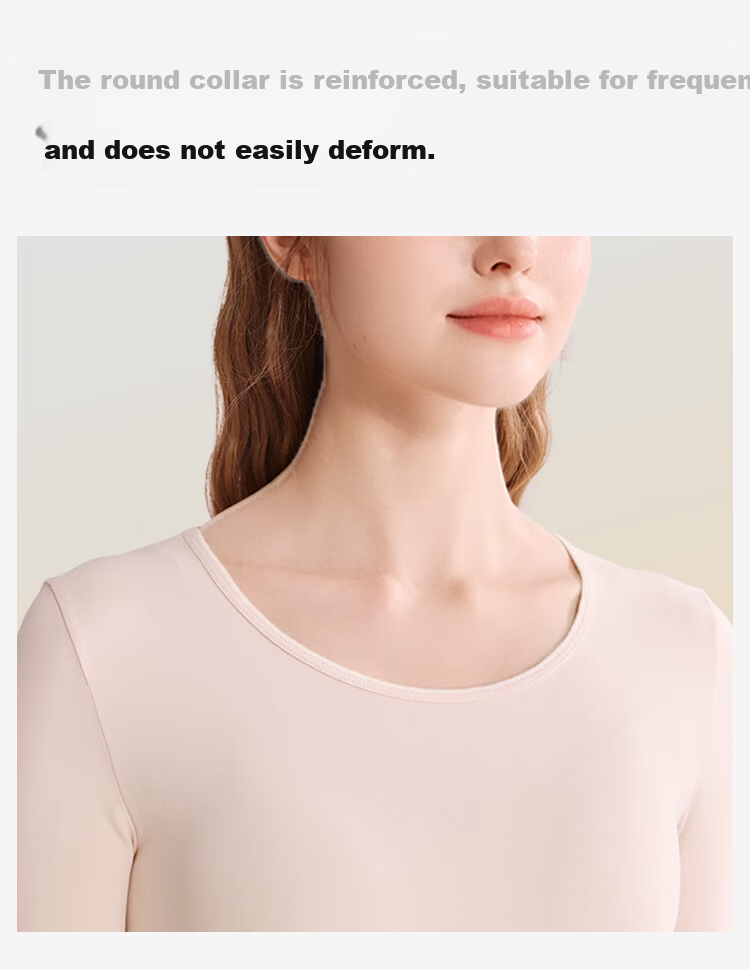 Miiow [Xinjiang 80S High Elasticity Class A Cotton] Lightweight Luxury Tight Fit Women's Autumn Thermal Underwear Set Cotton Wool 10