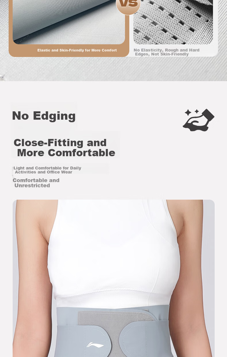 LI-NING Summer Thin Waist Support Belt Lumbar Disc Herniation Sports Unisex Waist Slimming Abdominal Binder Lumbar Muscle Support Fitness Sitting Aid 13