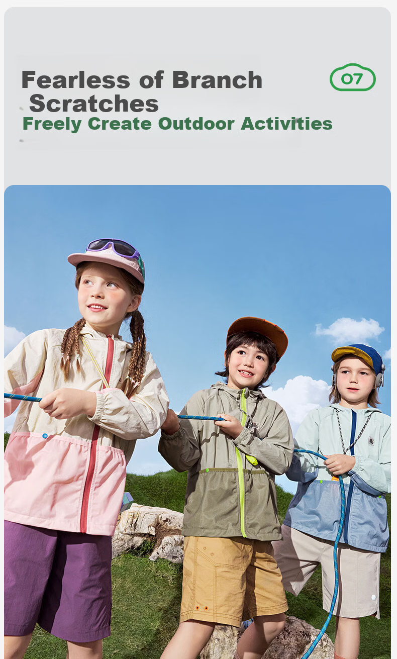 Kocotree KK Tree Kids Sun Protection Jacket Cooling Breathable Skin Jacket Baby Outdoor Lightweight Colorblock Large Pocket 26