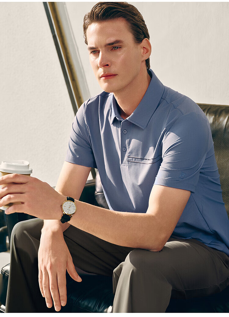 FILA Official Men's Knitted Short Sleeve Polo Shirt 2026 Summer Sun Protection Cooling Comfortable Top 29