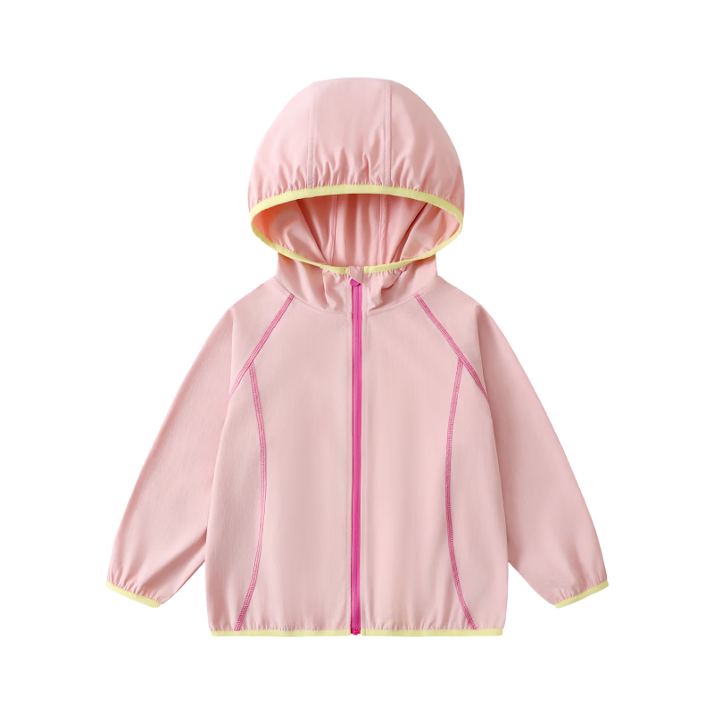 Mianzhi Kids Cooling Sun Protection Jacket UPF50+ Summer Lightweight Original Yarn UV Protection Skin Jacket Pink 160