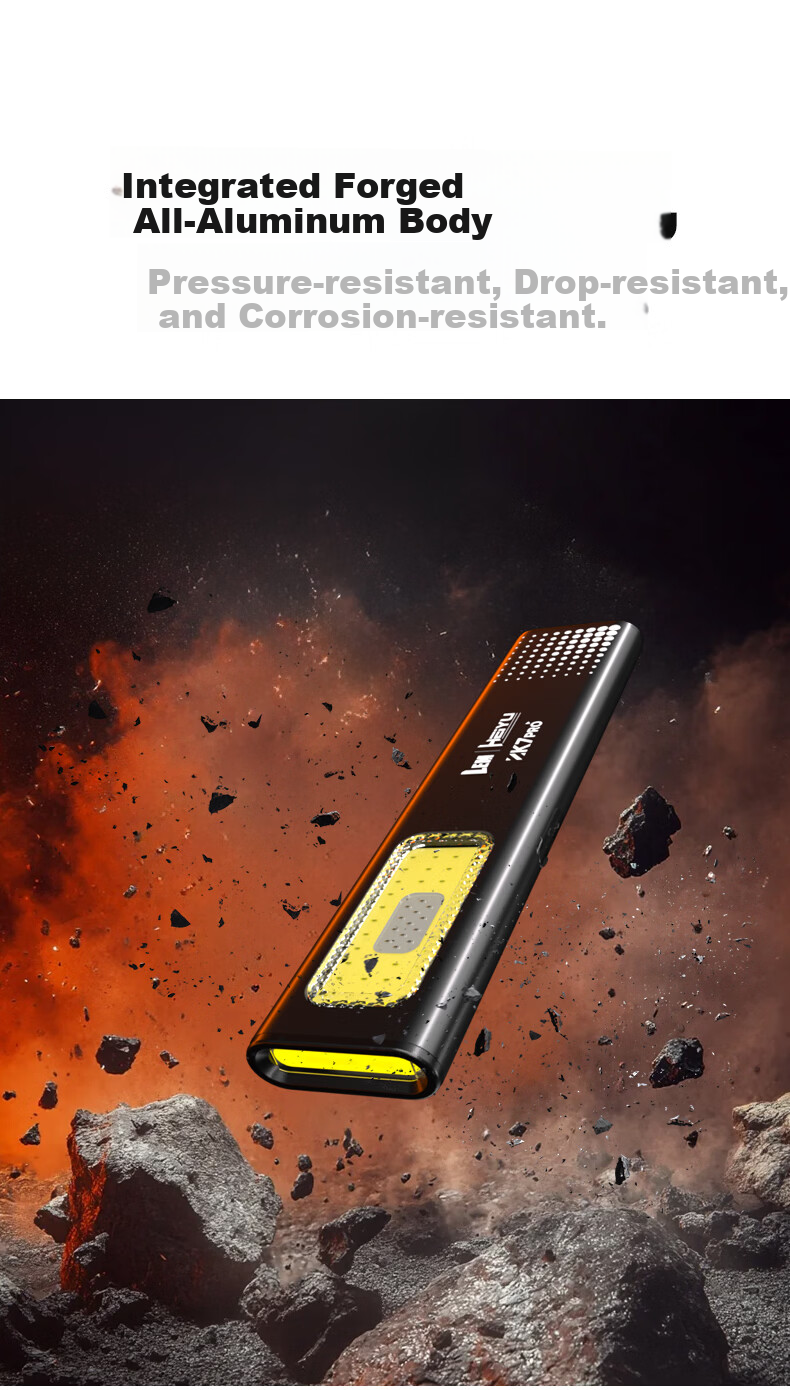 LEM Ultra-thin High Brightness Flashlight Small Portable Rechargeable Outdoor Hiking Mountaineering EDC Mini Magnetic Work Light 7