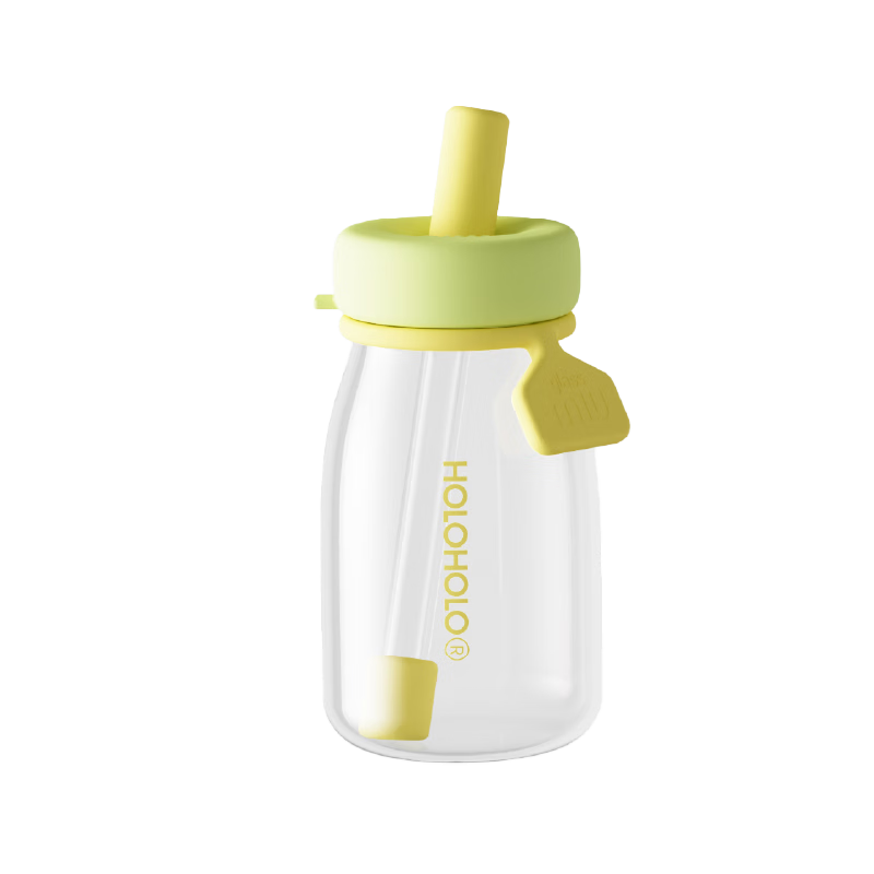 HOLOHOLO High Borosilicate Glass Tea Cup for Men and Women, High Aesthetic, Heat Resistant, Explosion-Proof, Drop-Resistant, Children's and Students' Gift for June 1st