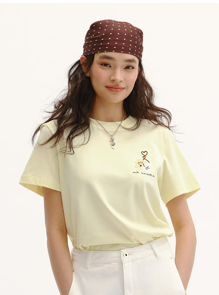 Semir Mall Edition | Illustrator Collaboration Women's Summer Loose Embroidered Short Sleeve T-Shirt 2026 Top 101326100021 16