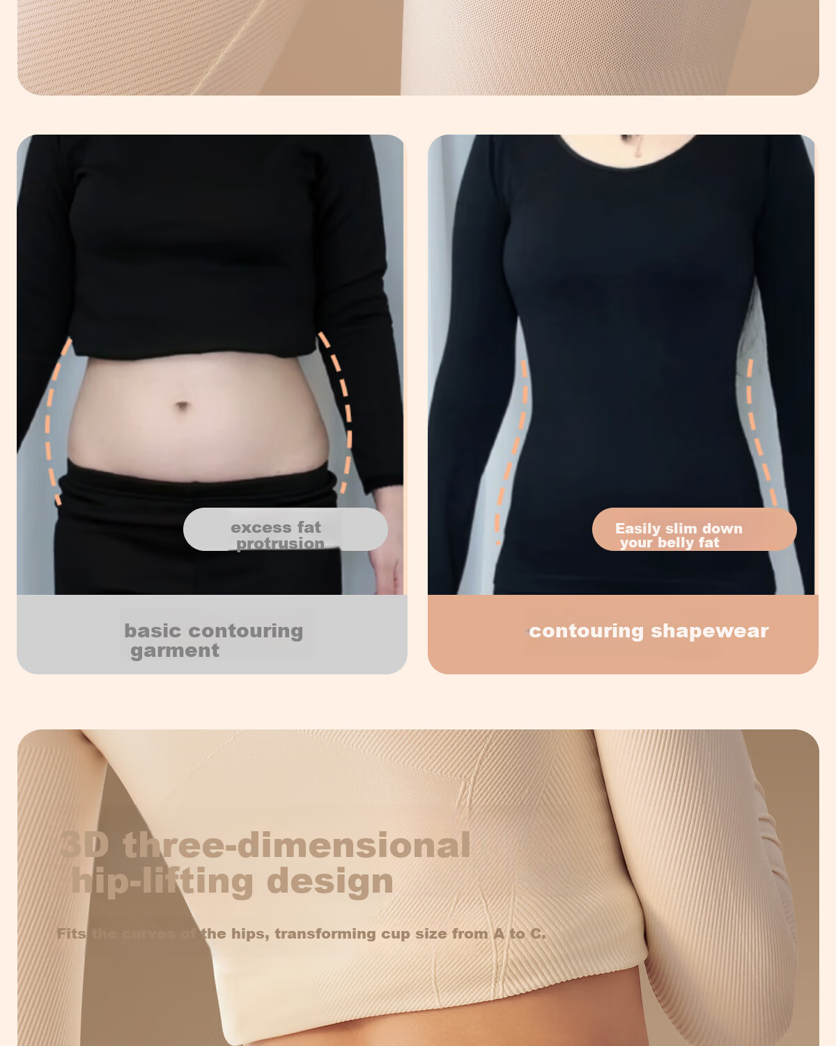Tingmei Women's Thermal Underwear Slim Fit Seamless Base Layer Set Autumn and Spring Black M 10