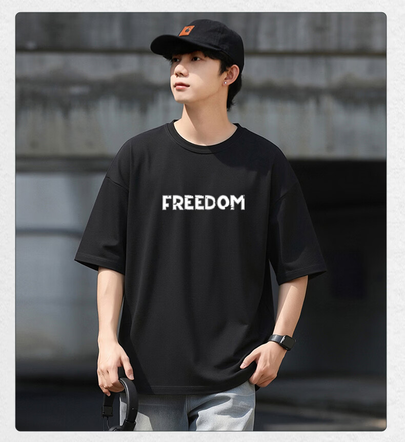 Warrior Men's Summer Short Sleeve T-Shirt Breathable Sweat-Absorbing Crew Neck Basic Printed Top 21