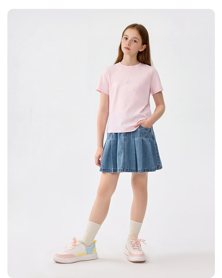 Balabala Girls' Short Sleeve T-Shirt 2026 Summer New Kids' Skin-Friendly Comfortable Quick-Dry Outdoor Base Layer Top 25