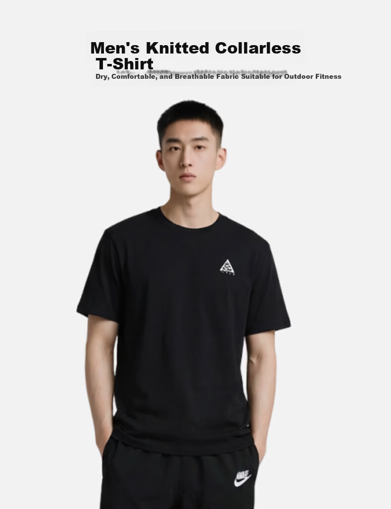 Nike Men's Outdoor T-Shirt ACG Short Sleeve Fitness Outdoor IO9678-010 Black Gray M 1