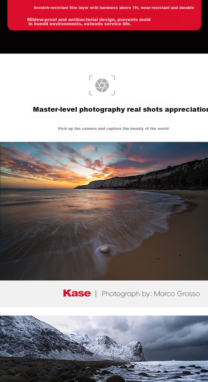 Kase Polarizing Magnetic CPL Filter 67mm Wolverine II Magnetic CPL Polarizer High-Definition High-Transmission Low-Reflection Landscape Photography Filter 10