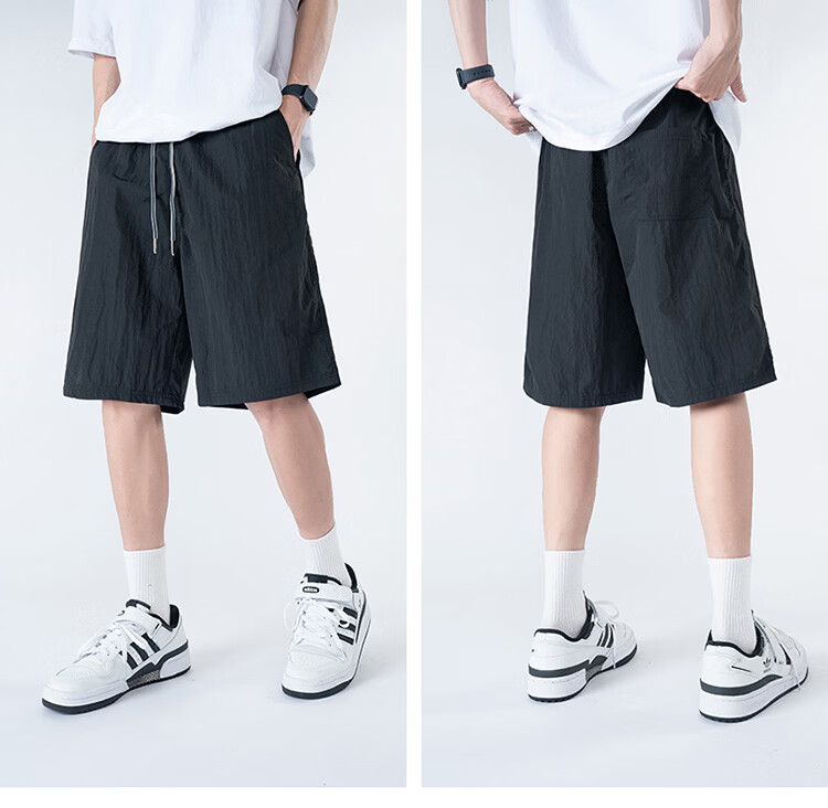 GLM Men's Summer Loose Comfortable Shorts, Wearable Outside, Five-Point Chinese Style Basketball Running Pants 8