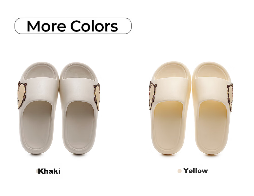 Guoluofi Kids Thick-Soled Summer Indoor Cartoon Capybara Anti-Slip Slippers for Girls Khaki Size 34-35 1