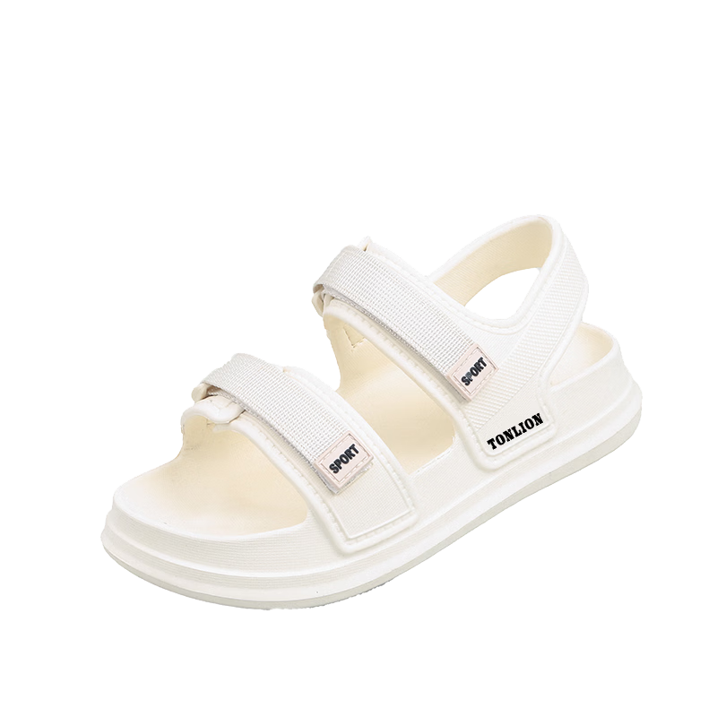 TonLion Women's Shoes 2026 Summer Soft Sole Slippers Cushioned Beach Sandals Beige Size 36